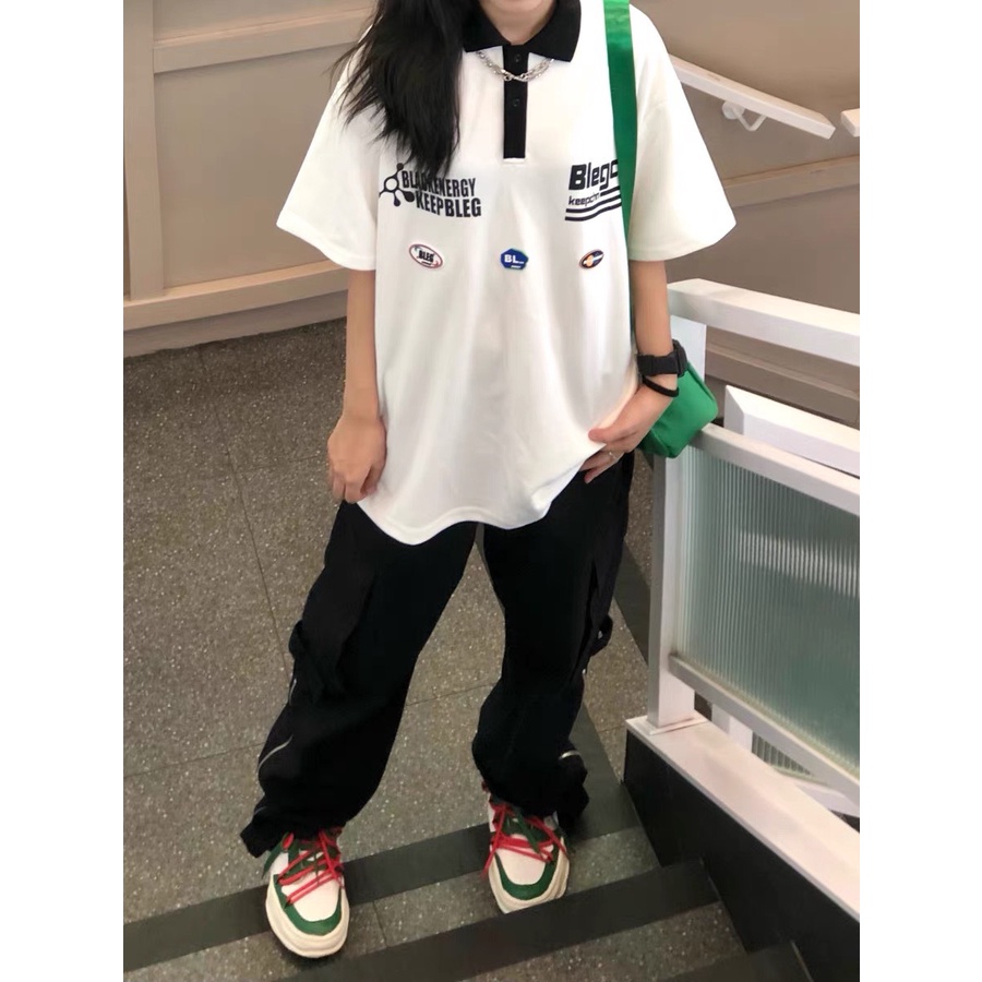 Áo polo unisex BLEGCN trẻ trung, cá tính, phong cách ullzang, nam nữ đều mặc được
