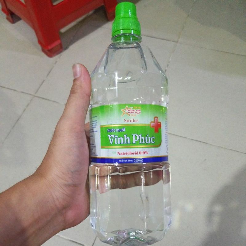 ( Hóc Môn) Nước muối súc miệng hàng ngày Vĩnh Phúc 1 lít dung tích 1000ml