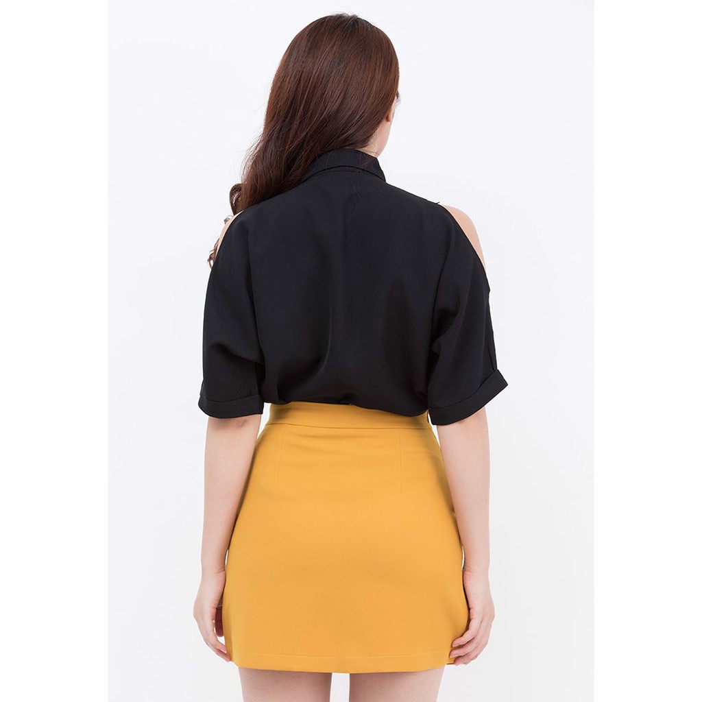 Chân Váy Chữ A Ngắn ✔️Freeship✔️ Chân Váy Công Sở Lưng Cao Trơn Màu Đen Có Quần Trong Cao Cấp V521 | BigBuy360 - bigbuy360.vn