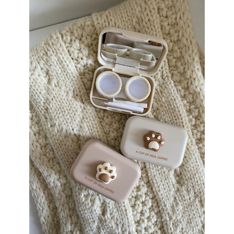 Khay Mini 3D Chân Meow Cute - Case Đựng Lens