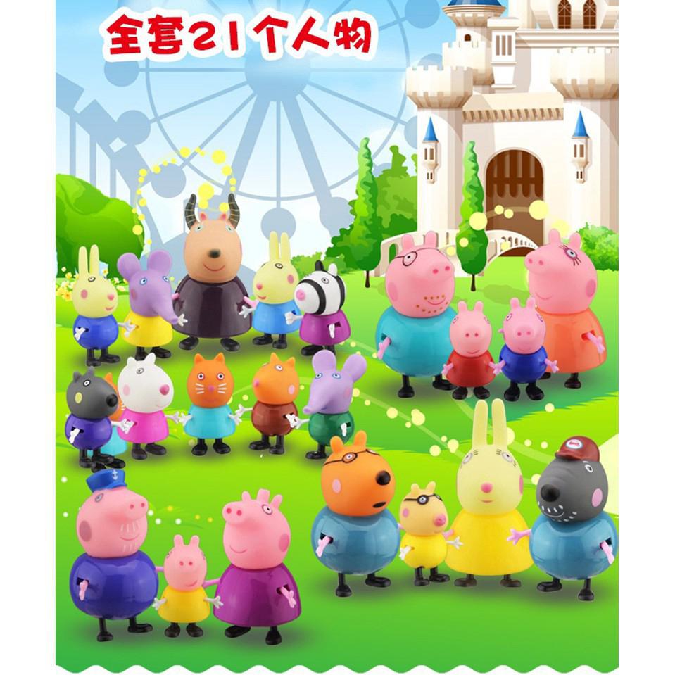 Set 21 Mô Hình Đồ Chơi Gia Đình Heo Peppa