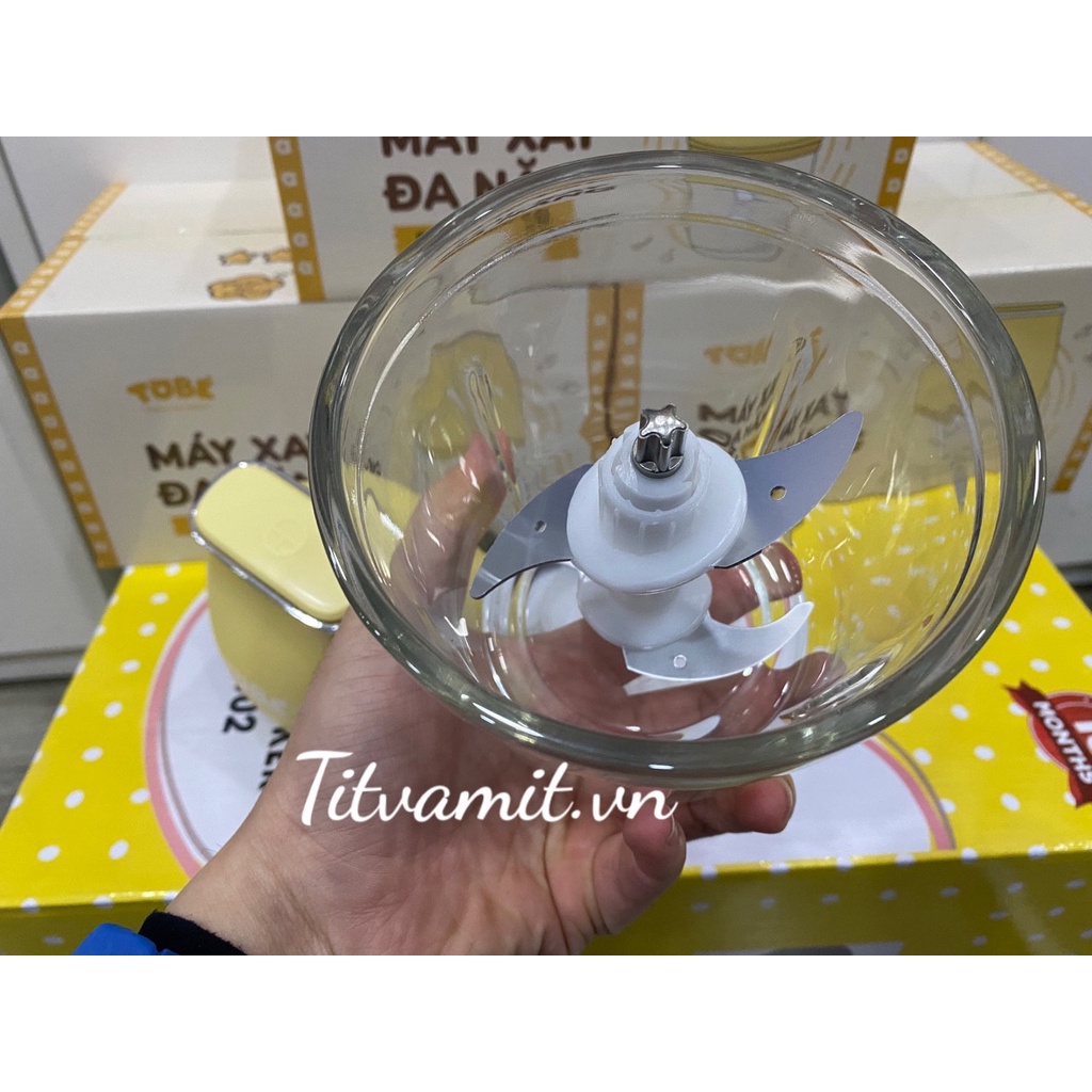 [BẢO HÀNH 1 NĂM] Máy xay tobe 600ml lưỡi dao kép xay nhuyễn gấp 2 lần, xay rau củ, thịt cá,cháo. Máy xay ăn dặm cho bé