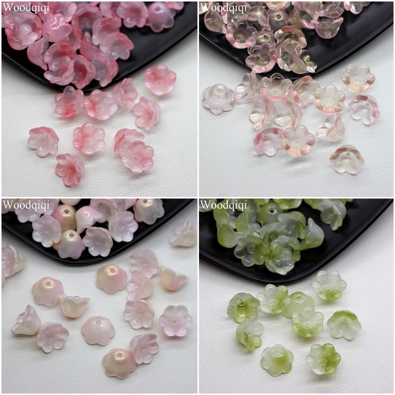 Hạt Xỏ Lỗ Hình Hoa 12x7mm Dùng Làm Trang Sức DIY Ornamentos feitos à mão com contas trançadas para artesanato faça você mesmo