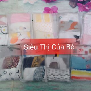1 Set 3 khăn sữa Muslin tree túi zip