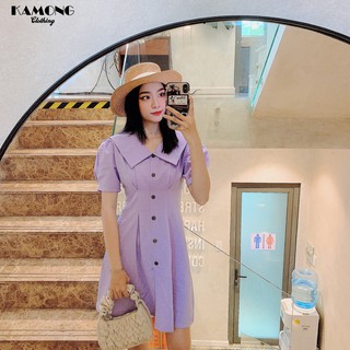Đầm xếp ly eo cổ thuỷ thủ KAMONG D053