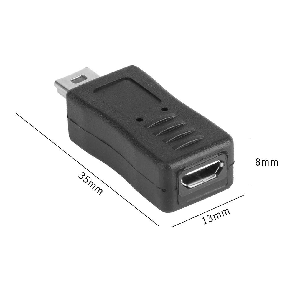 [rem]★Mini USB 5Pin Male to Micro USB Female T Shape V3 to V8 Adapter Converter