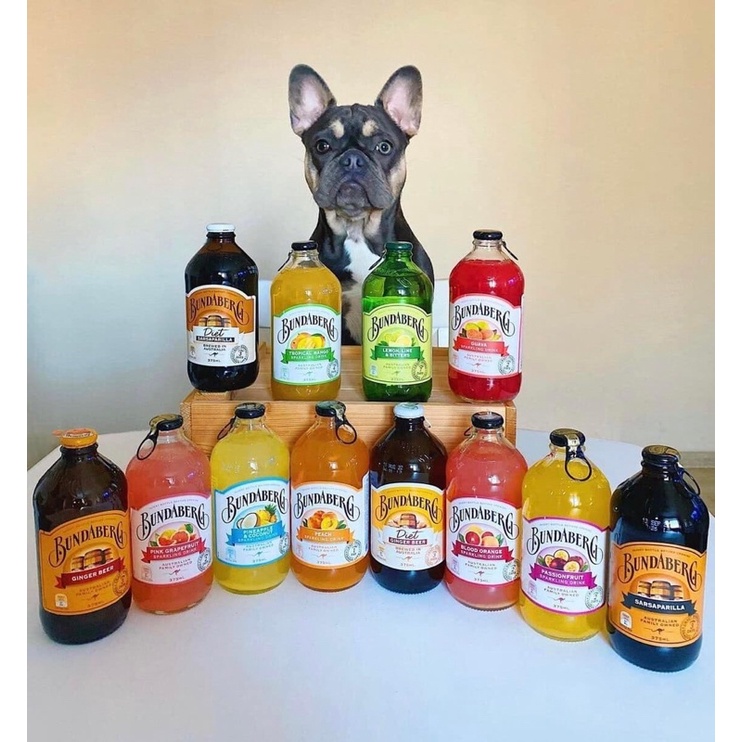 Nước ép trái cây có ga Bundaberg 375ml đủ vị nhập khẩu Úc