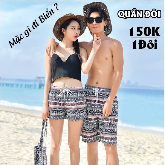 Quần đôi đi biển kkk