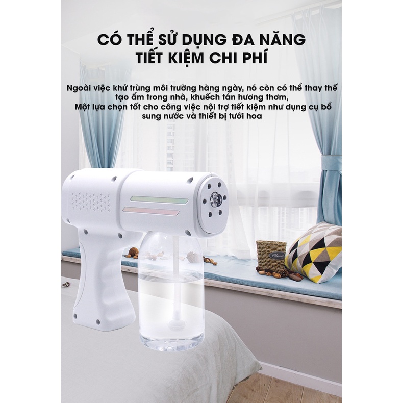 Máy xịt khử khuẩn cầm tay, súng phun khử khuẩn Nano T06, K5 Pro - K1340