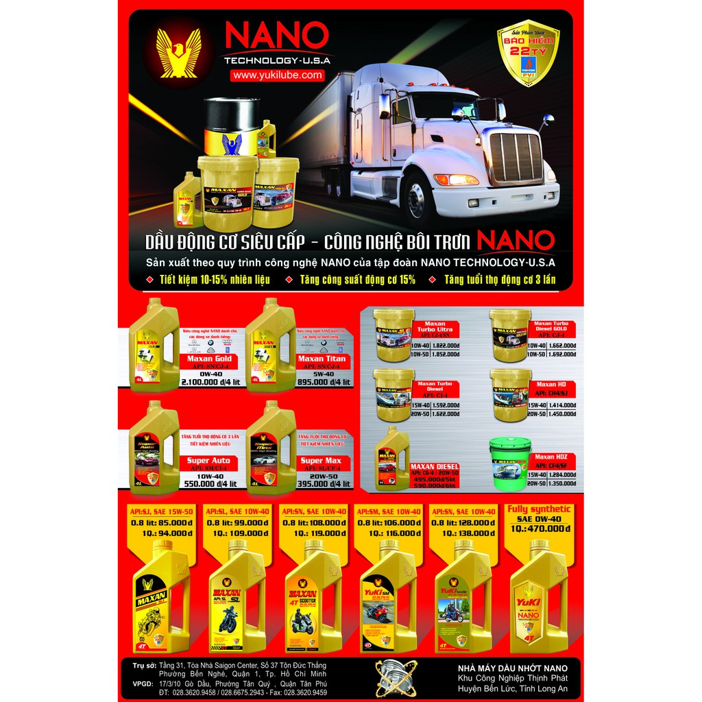 Nhớt Yuki Nano 10W40 Cho Xe Số Và Côn Tay