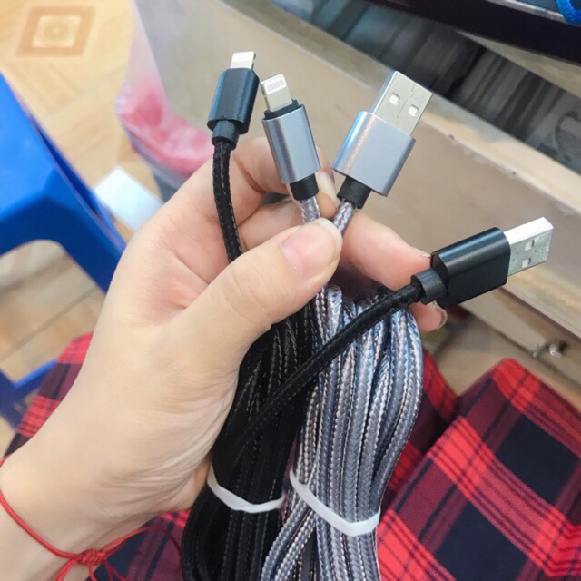 Cáp Sạc Bọc Dù Siêu Bền Dài 3 Mét sạc cho IPhone Samsung