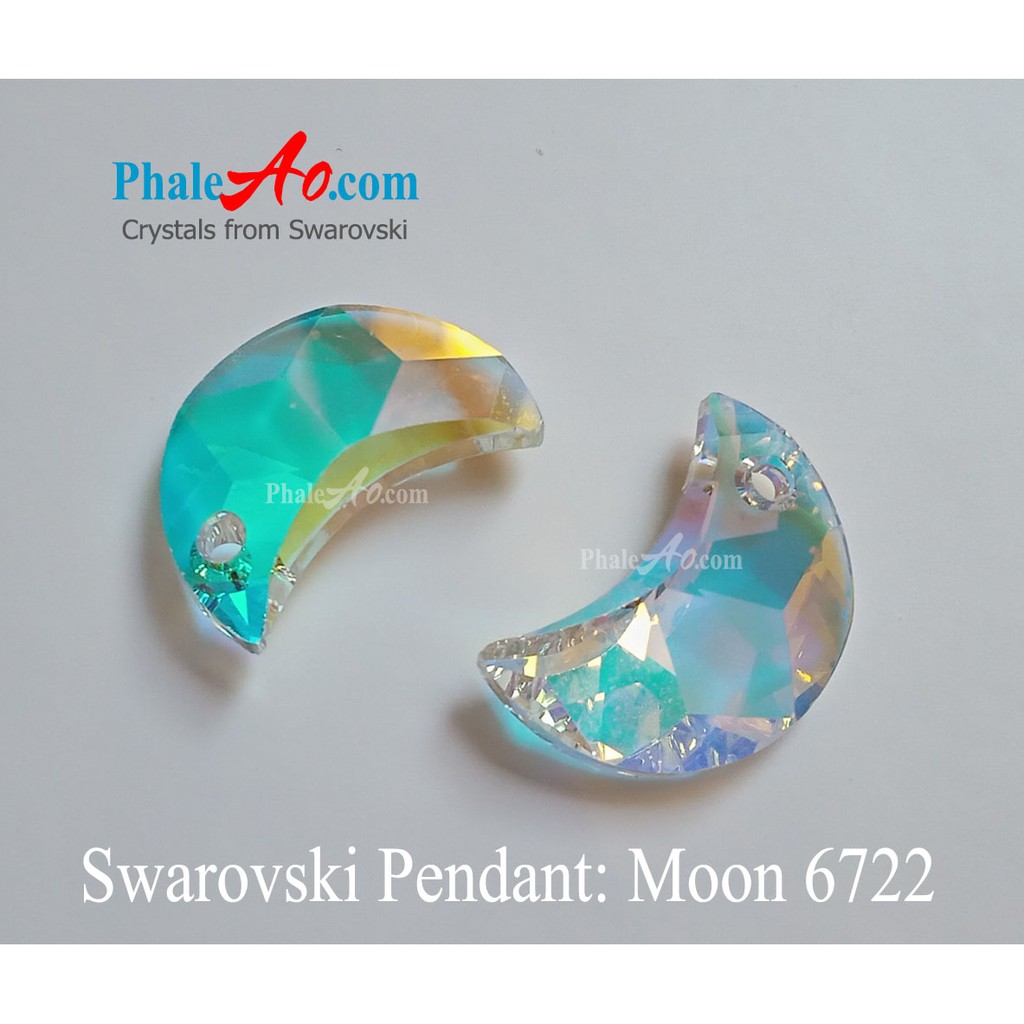 Bộ trang sức pha lê Swarovski hình mặt trăng moon pendant 6722 AB