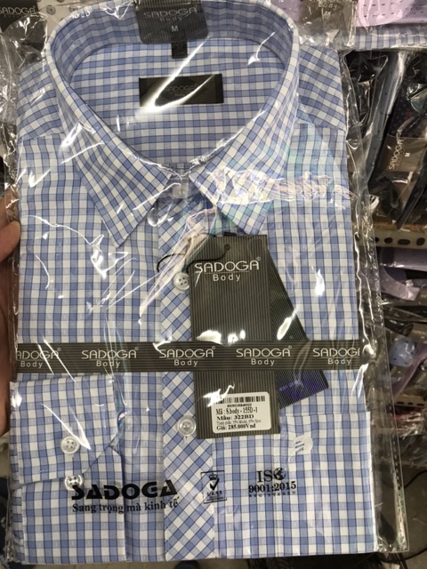 Áo sơ mi nam trẻ dài tay công sở slim fit body Sadoga ảnh thật