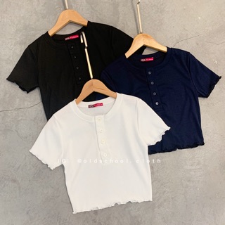 CROPTOP TĂM CỔ TRÒN (ảnh thật/sẵn)
