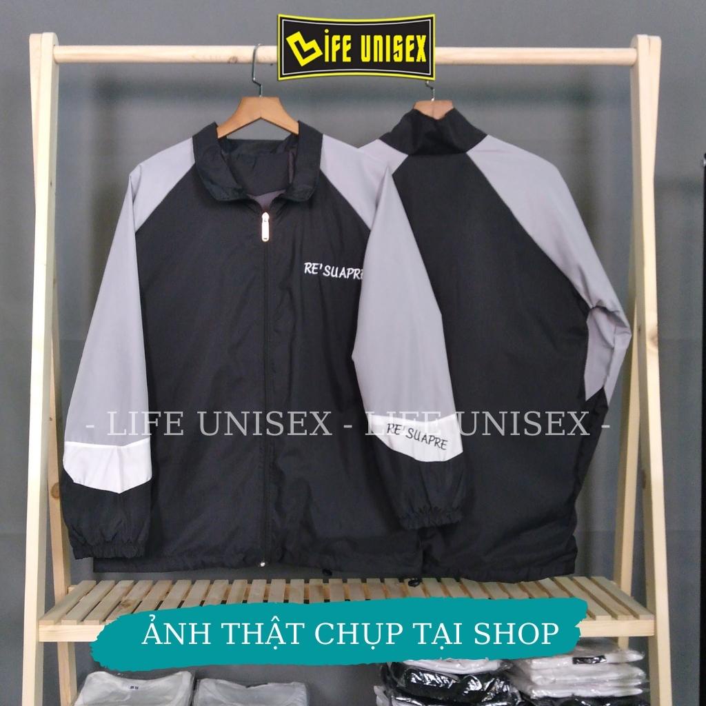 Áo Khoác Dù 2 Lớp THÊU CHỮ RE'SUAPRE 2022 Ulzzang Nam Nữ Unisex Form Rộng Bomber Jacket Hot Trend 2022-LIFE UNISEX