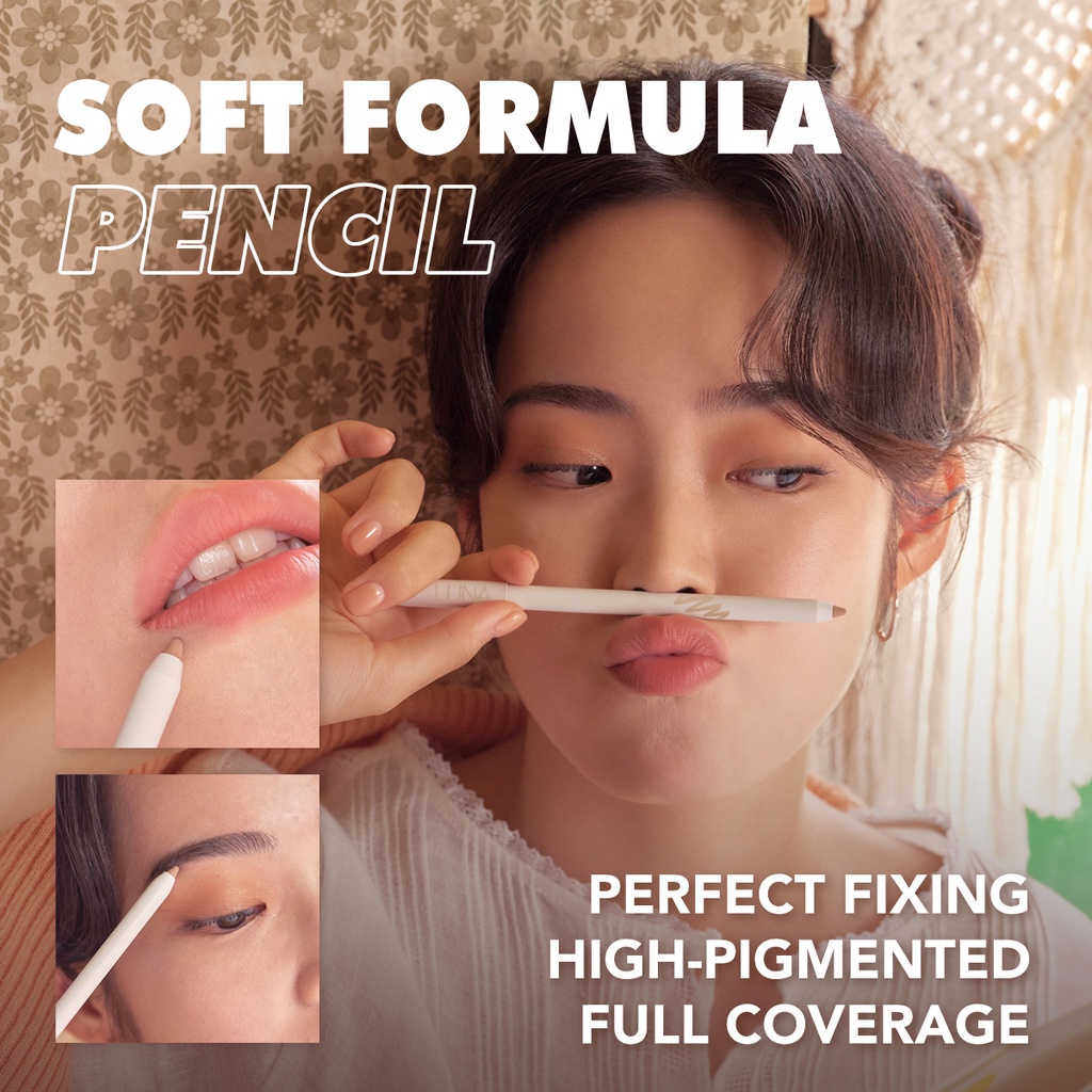 Chì kẻ mắt tích hợp phấn mắt và bắt sáng LUNA tiện dụng mềm mại 0.6g