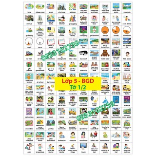 Bộ sticker tiếng anh lớp 5 - BGD