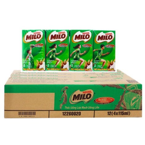 Sữa Milo Thức Uống Lúa Mạch Nestle 115ml – Vỉ 4 Hộp