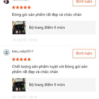 Bộ trang điểm 9 món