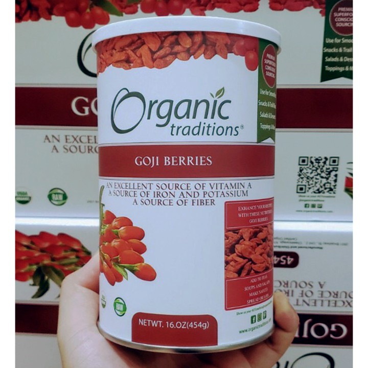 [Chính hãng - Date 5/2023] Kỷ tử sấy khô Goji Berreis Organic Traditions hộp 454gr của Mỹ | BigBuy360 - bigbuy360.vn