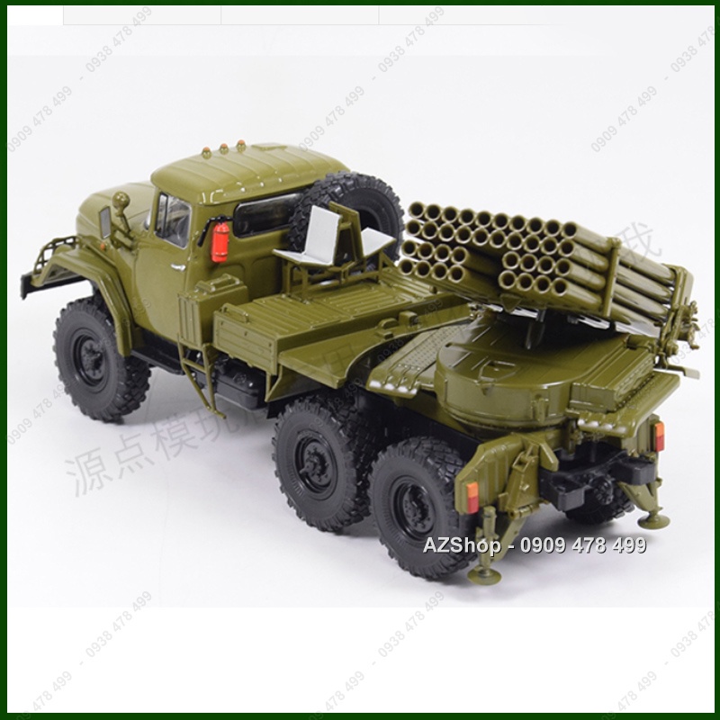 Mô Hình Chi Tiết Xe Tải ZIL 131 Pháo Loạt GRAD BM21 kiểu Kachiusa - Tỉ Lệ 1:43