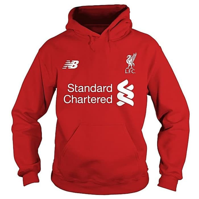 Áo hoodie trơn dáng rộng in hình Jaket Jumper Distro Liverpool_ Home 19 20 sáng tạo thời trang cho nam