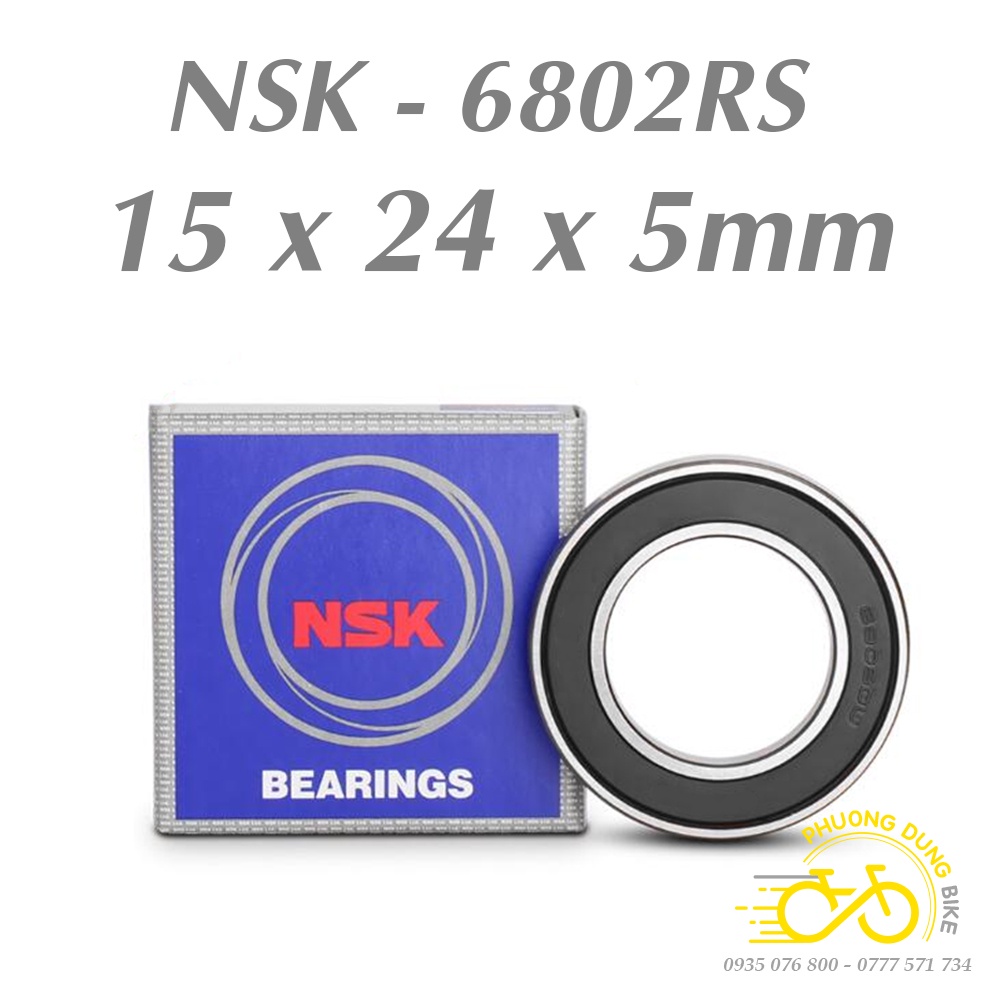 Vòng bi bạc đạn NSK 6802RS cho xe đạp - 1 Vòng