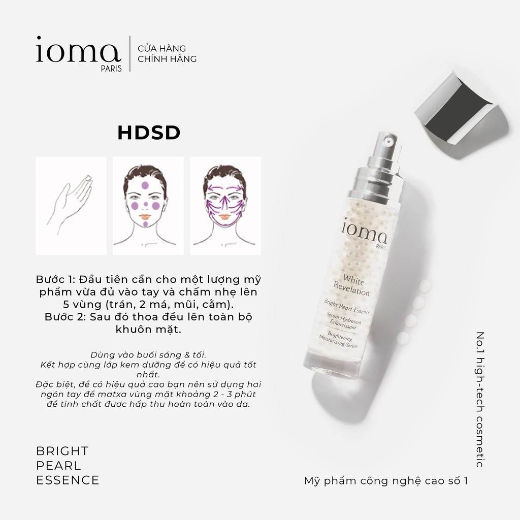 Tinh chất trắng da cao cấp Ioma Paris Bright Pearl Essence - 40ml