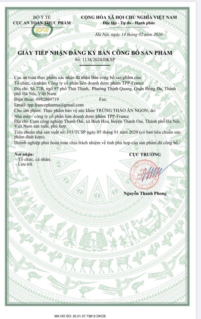 Trùng Thảo ăn ngon - Giúp ăn ngon, ngủ tốt, tăng cường sức khỏe, dùng cho người suy nhược, mới ốm dậy, chán ăn