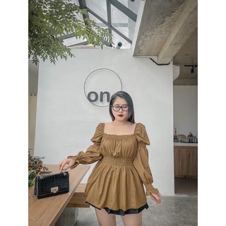 [MÚP BIGSIZE 60-100KG] Áo tiểu thư thắt eo tay bồng