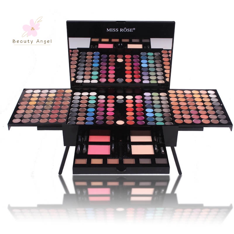 Bảng phấn mắt Miss Rose 180 màu nhũ và lì trang điểm là đẹp chất lượng cao