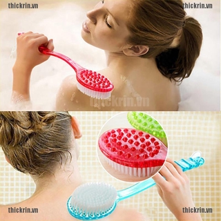 Exfoliating Scrub Bath Brush Back Body Bath Sponge Scrubber Brushes With Handle