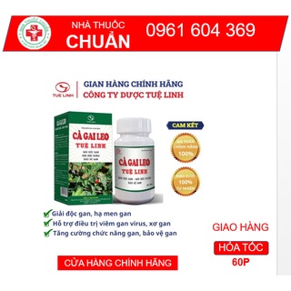 Cà gai leo tuệ linh - giải độc gan, giải rượu- hộp 60 viên