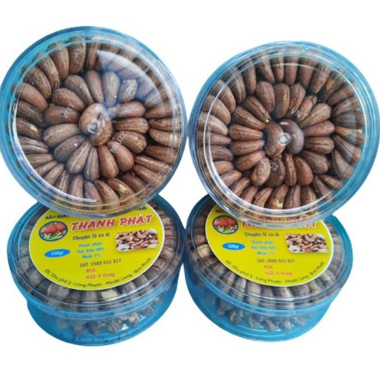 500g Hạt điều rang muối loại nguyên vỏ lụa size A cồ (loại 1)