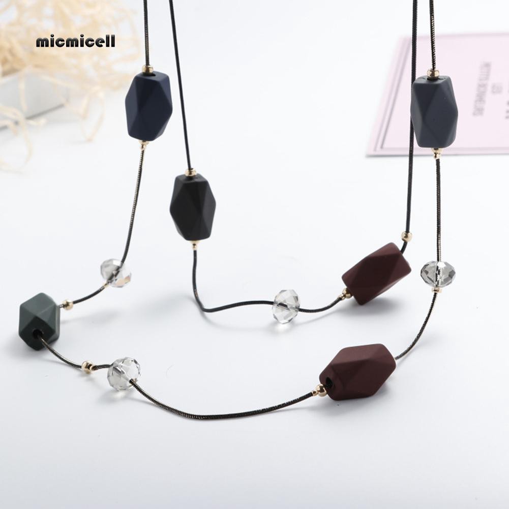 Vòng cổ Dạng Chuỗi Hạt Hai Lớp Thời Trang Dành Cho Nữ