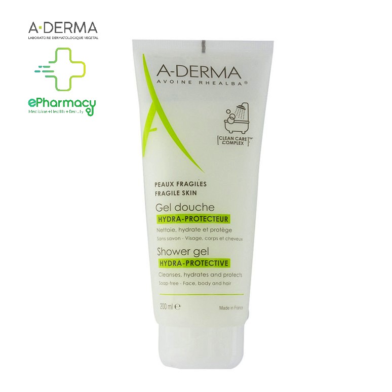 Sữa rửa mặt ADERMA + tắm gội - ADERMA Shower Gel Hydra-Protective face, body and Hair 200ml