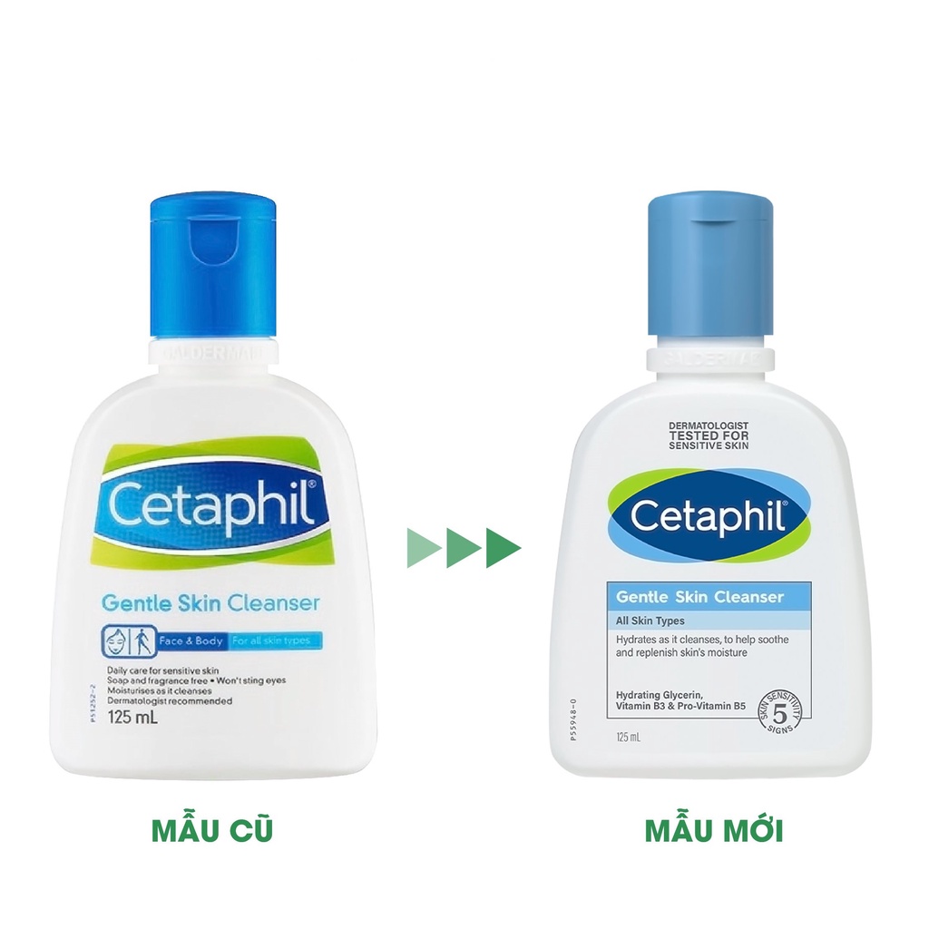 Sữa Rửa Mặt Dịu Nhẹ Cetaphil Gentle Skin Cleanser 125ml-500mlKhông Chứa Hương LiệuKhông Chứa Kiềm