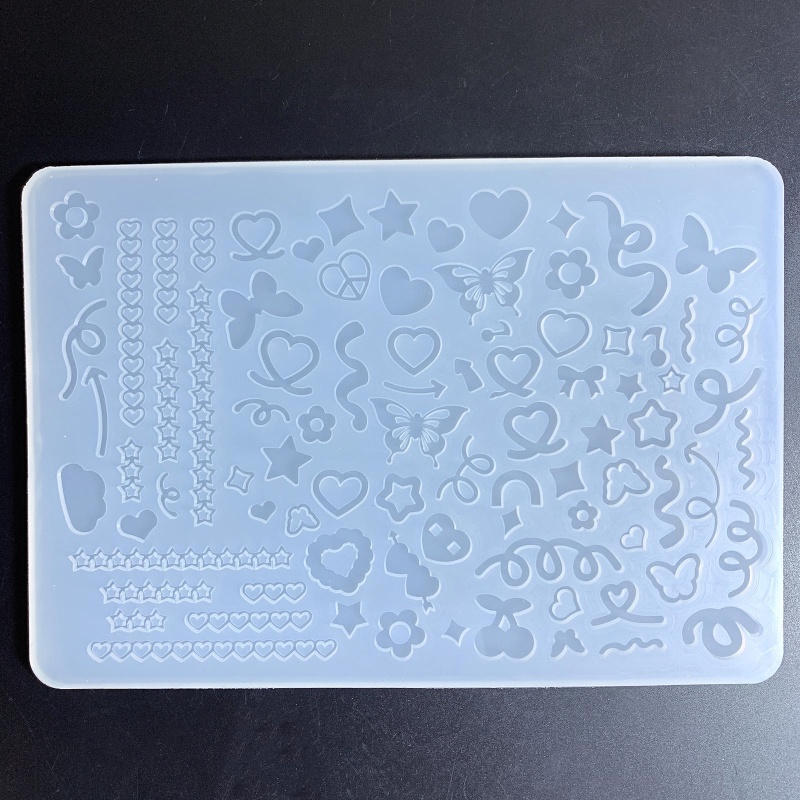 Khuôn Silicone Tạo Hình Dải Màu Sắc Epoxy Resin Làm Trang Sức