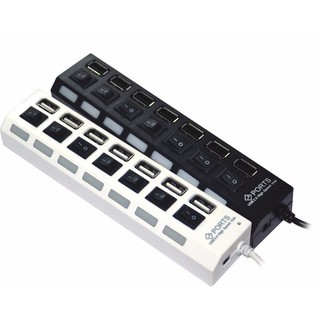 Hub chia usb 7 cổng có công tắc led