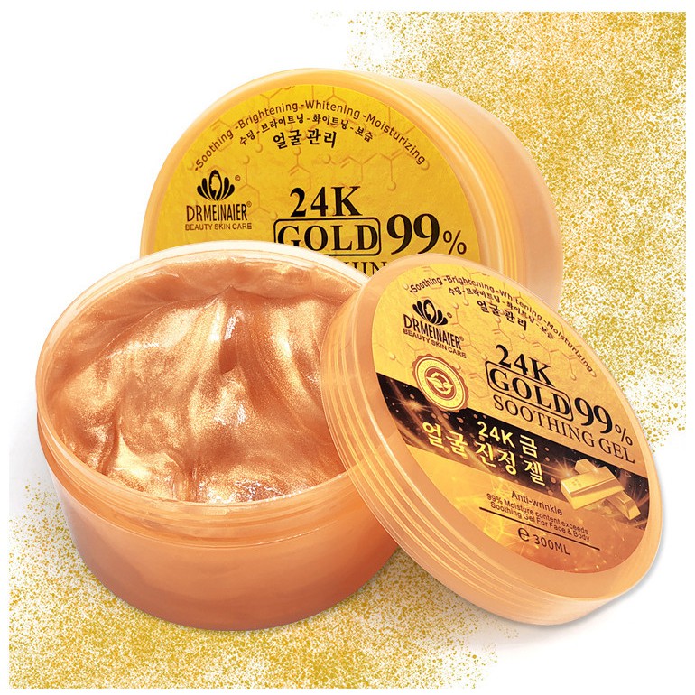 [HŨ LỚN 300G] Mặt nạ ngủ vàng 24k chống lão hóa dưỡng ẩm 24K Gold 99% Smoothing Gel