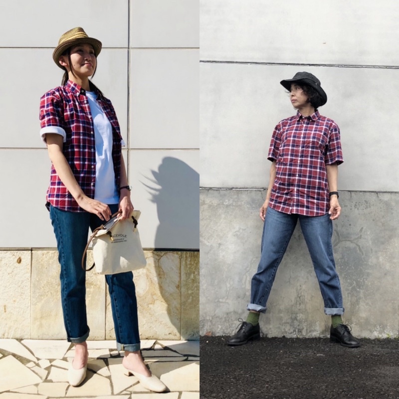 Áo sơ mi nam cộc tay kẻ caro thời trang của Uniqlo