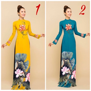 Vải áo dài in 3d, giá sale chỉ 125k/áo