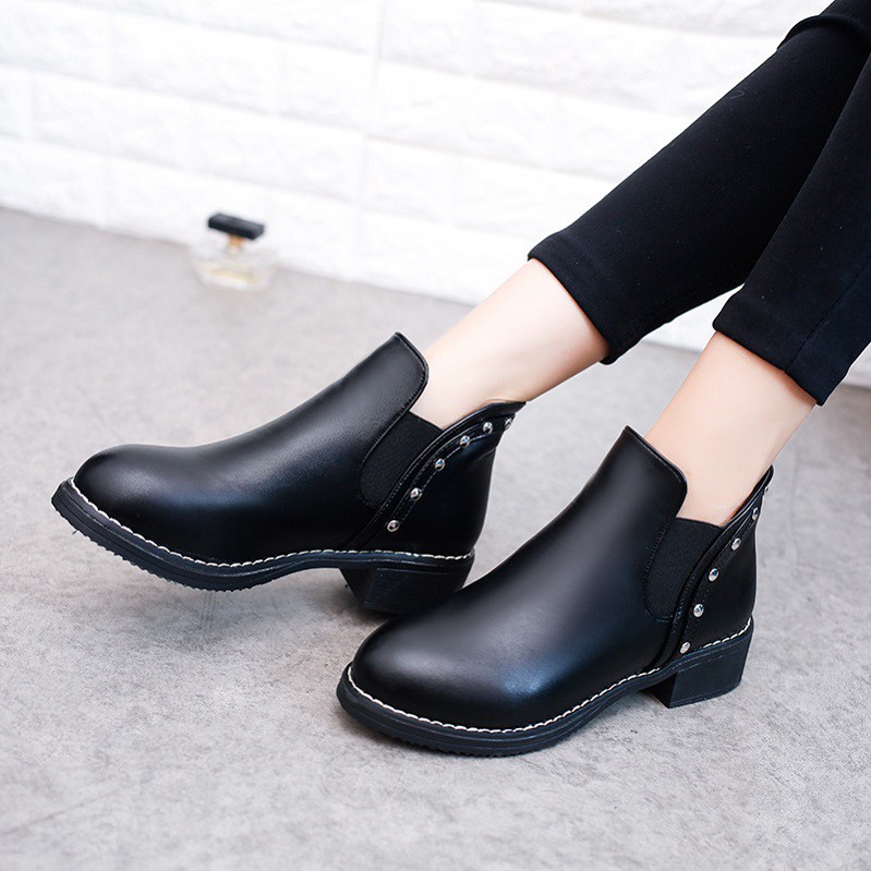 Giày boots nữ dáng lửng đế cao 4Phân chuẩn Châu Âu YF1016