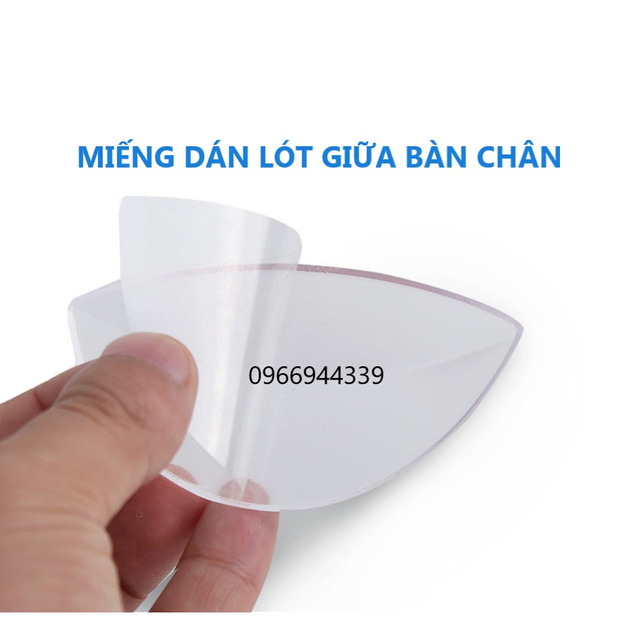 Miếng Dán Lót giày silicon giữa lòng bàn chân, giảm đau mang giày cao gót, bàn chân bẹt - Bộ 2 cái