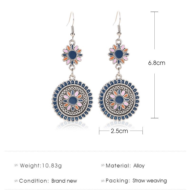 Khuyên tai kim loại kiểu hoa cúc đáng yêu dành cho nữ