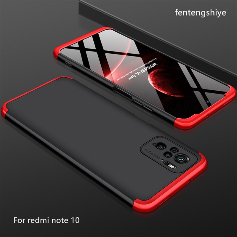 Ốp Điện Thoại Cứng Bảo Vệ Toàn Diện 360 Độ 3 Trong 1 Cho Xiaomi redmi note 10 redmi note10