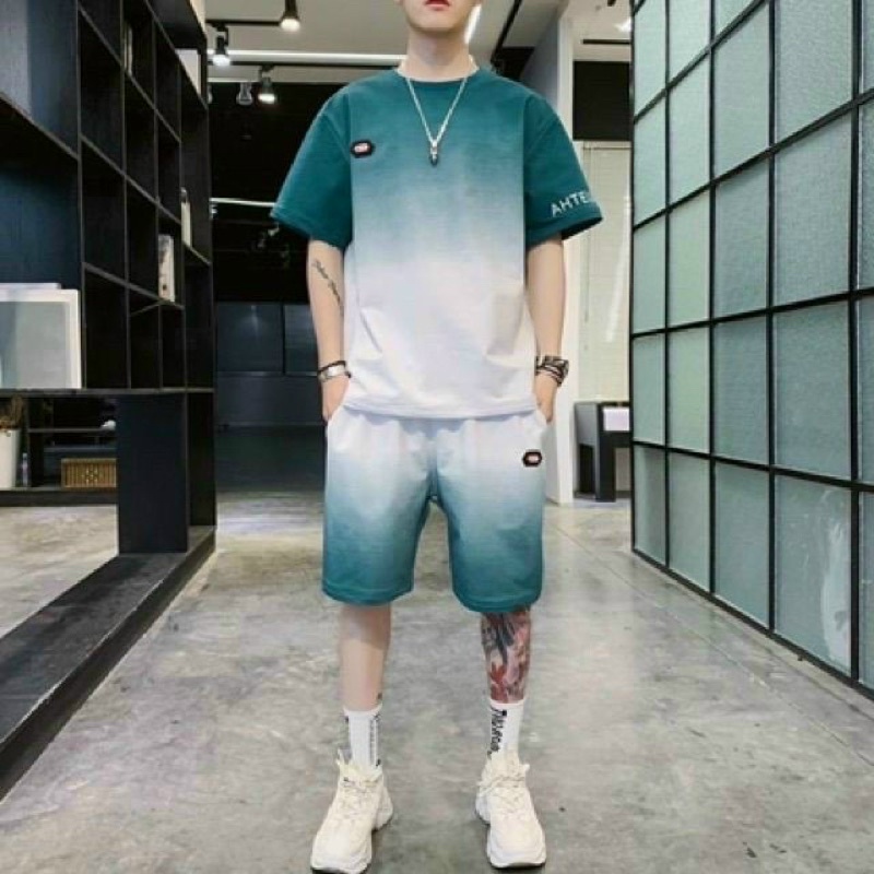 Set Thể Thao nam, Đồ Bộ Thể Thao - Set Bộ Đồ Nam In chuyển nhiệt Chất Thun Lạnh Mềm Mịn Tay Ngắn + Quần Short