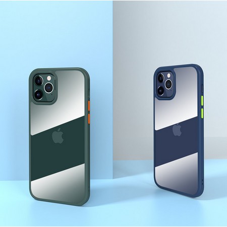 Ốp iphone 12 lưng chống sốc cho iPhone 12/ 12 mini/12 Pro/ 12 Pro Max lưng trong viền màu Guard pro protection case Rock