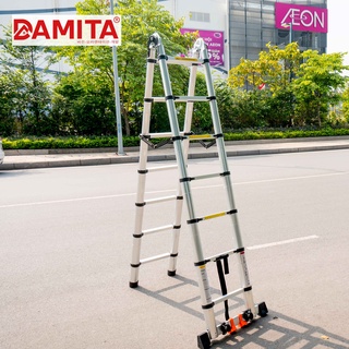 Thang Nhôm Rút Đôi Chữ A 5m6 DAMITA cao cấp , bảo hành 24 tháng miễn phí giao hàng nội thành hà nội