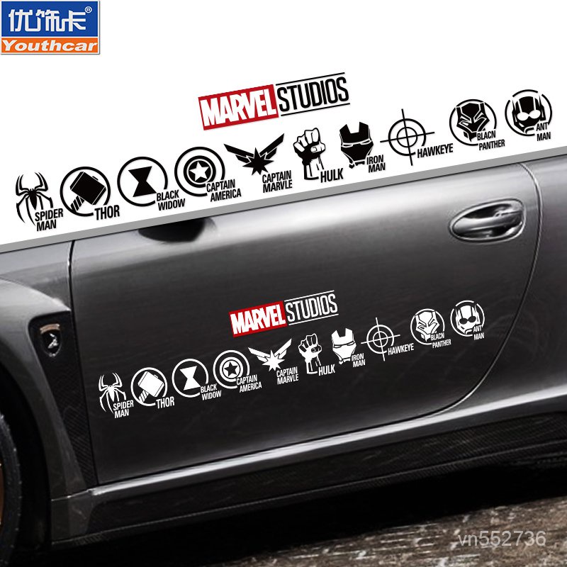 Avengers Anh Hùng Logo-Baby In Car Sticker Dễ Thương Tạo Sự Cảnh Giác Chạy Chậm Xe Phía Sau Cho Xe Iron Man Hulk Marvel